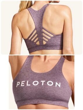 Peloton x Beyond Yoga Embrace Heathered Strappy Cage Back Sports Bra Small S